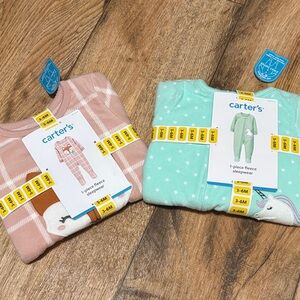 Carter's Pink and Mint Baby Sleepwear Set